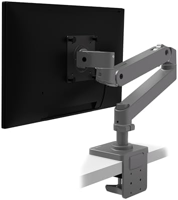Ergotron   LX Monitor Arm  Single Monitor Desk Mount   fits Flat Curved Ultrawide Computer Monitors up to 34 Inches  7 to 25 lbs  VESA 75x75mm or 100x100mm   Matte Black