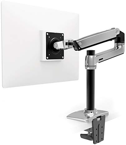 Ergotron   LX Monitor Arm  Single Monitor Desk Mount   fits Flat Curved Ultrawide Computer Monitors up to 34 Inches  7 to 25 lbs  VESA 75x75mm or 100x100mm   Matte Black