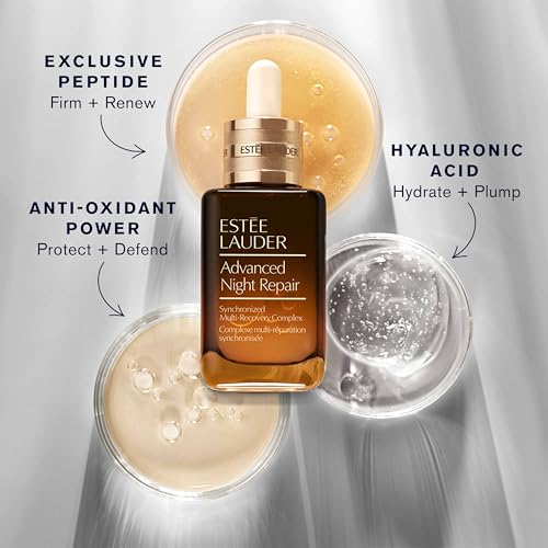 Estée Lauder Advanced Night Repair Face Serum Synchronized Multi Recovery Complex with Hyaluronic Acid & Peptides   Anti Aging & Hydrating