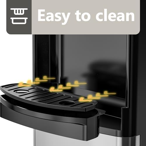 Euhomy Hot & Cold Water Dispenser  Top Loading Water Dispenser for 3 or 5 Gallon Bottles  Top Loading Hot & Cold Water Dispensor with Child Safety Lock  for Office  Home