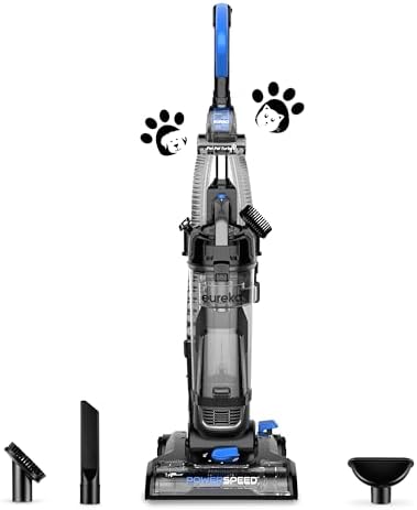Eureka PowerSpeed Lightweight Upright Vacuum Cleaner for Carpet and Hard Floor  Powerful Bagless Upright Vacuum Cleaner for Home Pets  NEU181A  Blue