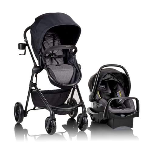 Evenflo Pivot Modular Travel System with LiteMax Infant Car Seat  Casual Gray