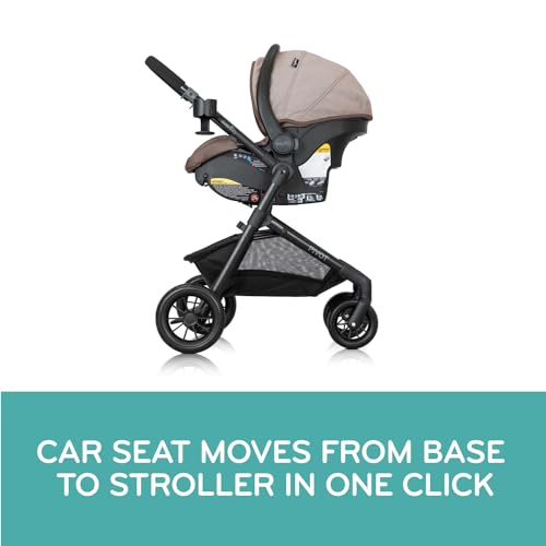 Evenflo Pivot Modular Travel System with LiteMax Infant Car Seat  Casual Gray