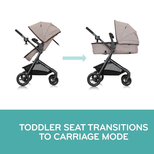 Evenflo Pivot Modular Travel System with LiteMax Infant Car Seat  Casual Gray