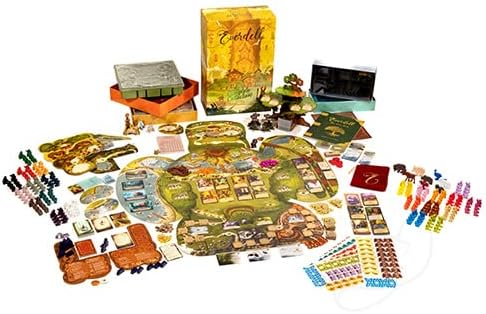 Everdell  The Complete Collection   Deluxe All in One Board Game with Base Game   5 Expansions  1 4 Players  Metal Tokens  Ever Tree  Storage Trays & Premium Components