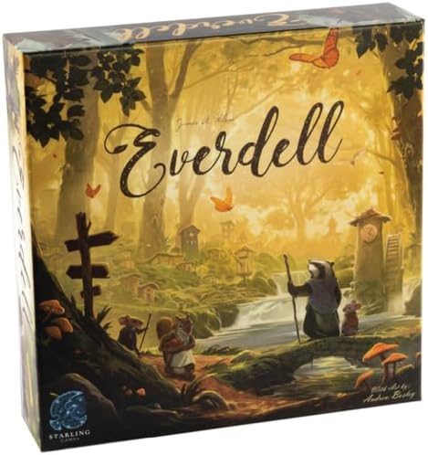 Everdell  The Complete Collection   Deluxe All in One Board Game with Base Game   5 Expansions  1 4 Players  Metal Tokens  Ever Tree  Storage Trays & Premium Components