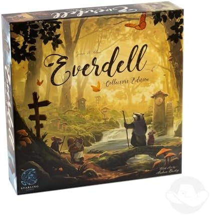 Everdell  The Complete Collection   Deluxe All in One Board Game with Base Game   5 Expansions  1 4 Players  Metal Tokens  Ever Tree  Storage Trays & Premium Components