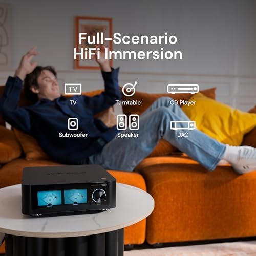 Eversolo Play   Music Streamer with DAC & Amplifier 60W 2ch 8   / 110W 2ch 4     5 5 LCD Touchscreen  Support Room Correction & Multi Room System  Stream Qobuz  Tidal&More   Black  Standard Edition 