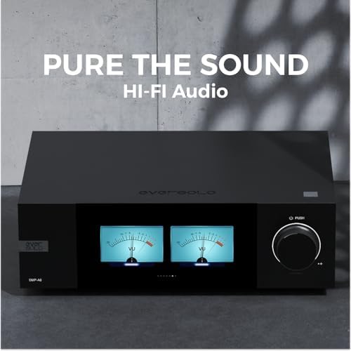 Eversolo Play   Music Streamer with DAC & Amplifier 60W 2ch 8   / 110W 2ch 4     5 5 LCD Touchscreen  Support Room Correction & Multi Room System  Stream Qobuz  Tidal&More   Black  Standard Edition 