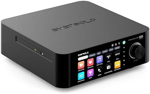 Eversolo Play   Music Streamer with DAC & Amplifier 60W 2ch 8   / 110W 2ch 4     5 5 LCD Touchscreen  Support Room Correction & Multi Room System  Stream Qobuz  Tidal&More   Black  Standard Edition 