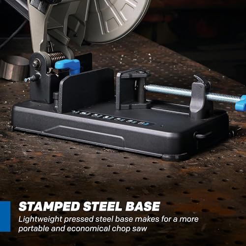 Evolution S14CPS 14 Heavy Duty Metal Cutting Chop Saw   3 500  Cuts with EVOMAX14ST Blade   14 Blade Compatible   Industrial Power Saw  Soft Start Motor  E Brake  Precision Shadow Line Guide