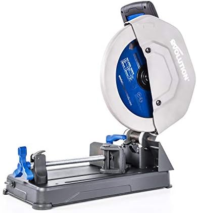 Evolution S14CPS 14 Heavy Duty Metal Cutting Chop Saw   3 500  Cuts with EVOMAX14ST Blade   14 Blade Compatible   Industrial Power Saw  Soft Start Motor  E Brake  Precision Shadow Line Guide