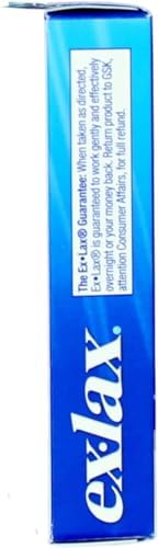 Ex Lax Regular Strength Stimulant Laxative  Sennosides 15 mg  Chocolated Laxative for Gentle Overnight Relief  24 Pieces  Pack of 2 