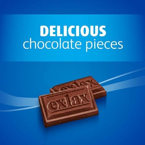 Ex Lax Regular Strength Stimulant Laxative  Sennosides 15 mg  Chocolated Laxative for Gentle Overnight Relief  24 Pieces  Pack of 2 