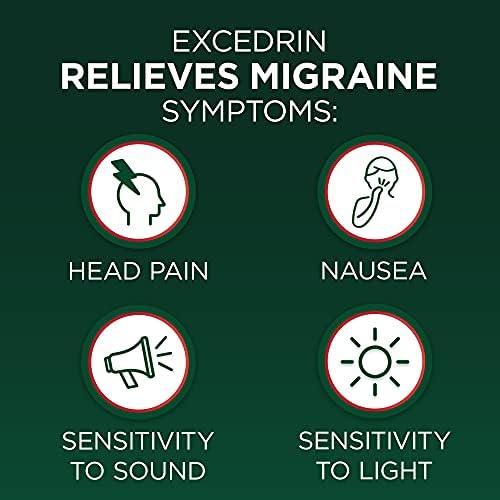 Excedrin Migraine Relief Caplets to Alleviate Migraine Symptoms   200 Count
