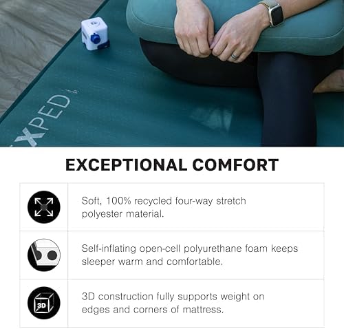 Exped MegaMat Duo Medium   Self Inflating Soft Car Sleeping Mat  4  Foam Pad  Pump Included