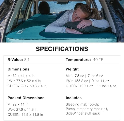 Exped MegaMat Duo Medium   Self Inflating Soft Car Sleeping Mat  4  Foam Pad  Pump Included