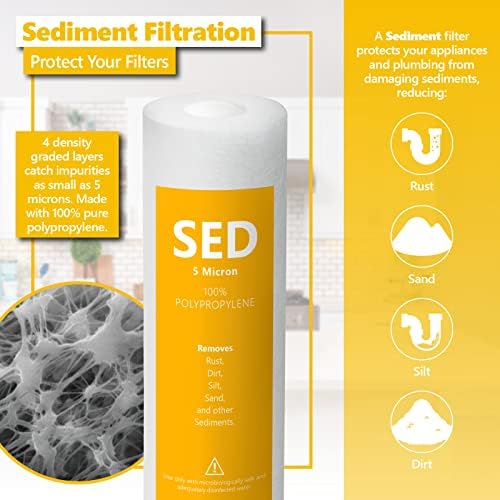 Express Water 3 Year Reverse Osmosis System Replacement Filter Set 21 Filters  Carbon GAC  ACB  PAC  Sediment SED 10 inch Size