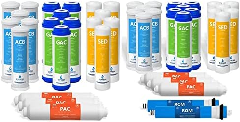 Express Water 3 Year Reverse Osmosis System Replacement Filter Set 21 Filters  Carbon GAC  ACB  PAC  Sediment SED 10 inch Size