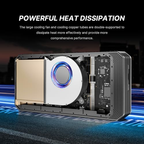External GPU Docking Station  eGPU Enclosure with AMD Radeon 7600M GPU Graphics Card  HDMI2 1  DisplayPort2 0  Oculink  USB4  eGPU Dock for Mini PC Laptop Notebook Game Console
