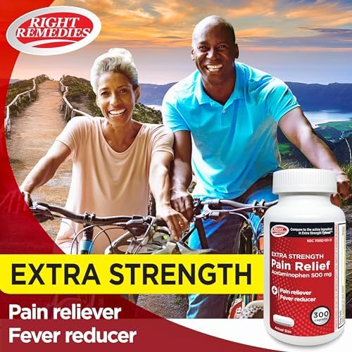 Extra Strength Pain Relief  Acetaminophen 500 mg Caplets  Pain Reliever & Fever Reducer  Value Pack  300 Count   Compare to the Active Ingredient in Extra Strength Tylenol