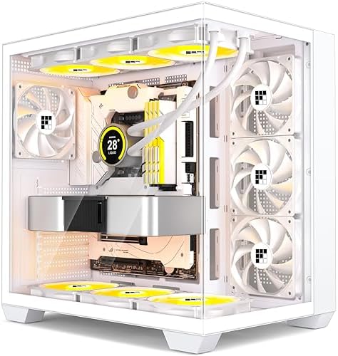 F300  2025  PC Case   Pre Installed 4 No RGB Fan  ATX Mid Tower Gaming PC Case  270  Panoramic Glass with Type C  FOIFKIN  Black 