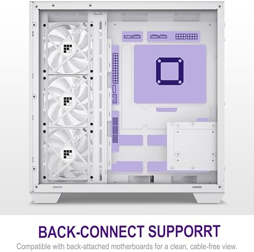 F600 PC Case   Pre Installed 7 PWM ARGB Fan  ATX Mid Tower Gaming PC Case  270  Panoramic Glass with Type C  FOIFKIN  Black  F600 