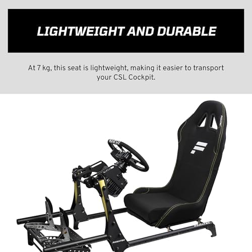 FANATEC Sim Racing CSL Cockpit Seat   Lightweight and Durable  Designed for CSL Cockpit  Breathable Cushioned Fabric   Black