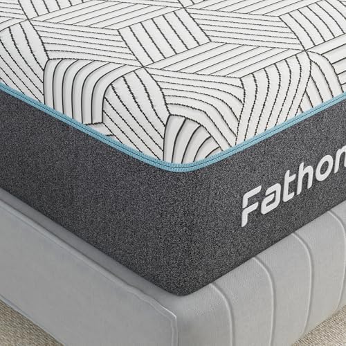 FATHOM Medium Full Mattress 12 Inch Memory Foam Mattress Full Size Bed in a Box for Back Pain Relief and Cool Sleep with Gel Foam and Removeable Fiberglass Free Cover  CertiPUR US Certified
