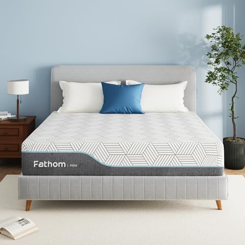 FATHOM Medium Full Mattress 12 Inch Memory Foam Mattress Full Size Bed in a Box for Back Pain Relief and Cool Sleep with Gel Foam and Removeable Fiberglass Free Cover  CertiPUR US Certified