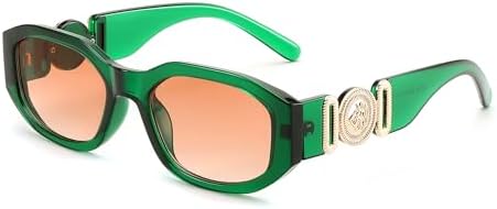 FEISEDY Gafas de sol rectangulares retro de moda para mujer y hombre, estilo vintage de los años 90, pequeñas gafas de sol cuadradas estrechas B2322
