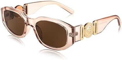 FEISEDY Gafas de sol rectangulares retro de moda para mujer y hombre, estilo vintage de los años 90, pequeñas gafas de sol cuadradas estrechas B2322