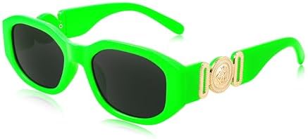 FEISEDY Gafas de sol rectangulares retro de moda para mujer y hombre, estilo vintage de los años 90, pequeñas gafas de sol cuadradas estrechas B2322