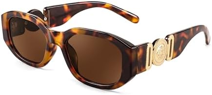 FEISEDY Gafas de sol rectangulares retro de moda para mujer y hombre, estilo vintage de los años 90, pequeñas gafas de sol cuadradas estrechas B2322