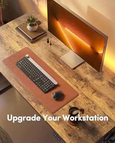 FEZIBO Electric Standing Desk  48 x 24 Inches Height Adjustable Stand up Desk  Sit Stand Home Office Desk  Computer Workstation  Vintage Brown