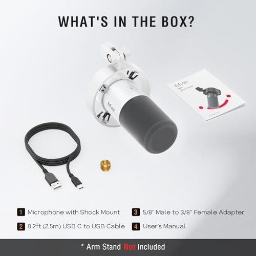 FIFINE Dynamic Microphone  XLR/USB Podcast Recording PC Microphone for Vocal Voice Over Streaming  Studio Metal Mic with Mute  Headphone Jack  Monitoring Volume Control  Windscreen Amplitank K688