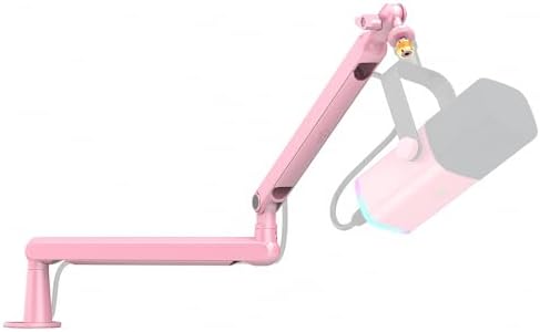 FIFINE Microphone Boom Arm  Low Profile Adjustable Stick Microphone Arm Stand with Desk Mount Clamp  Screw Adapter  Cable Management  for Podcast Streaming Gaming Studio BM88