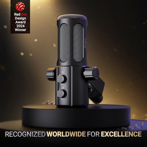 FIFINE Podcast Microphone  USB/XLR Vocal Dynamic Microphone for Streaming  Recording  Broadcast  Content Creator  Studio Mic for PC with Mute Button  Headphone Monitoring AmpliTank TANK6