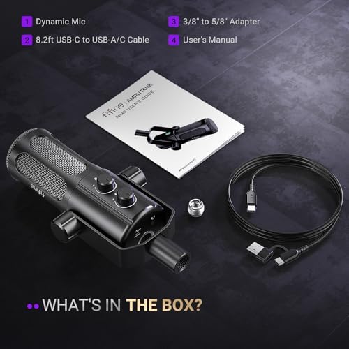 FIFINE Podcast Microphone  USB/XLR Vocal Dynamic Microphone for Streaming  Recording  Broadcast  Content Creator  Studio Mic for PC with Mute Button  Headphone Monitoring AmpliTank TANK6