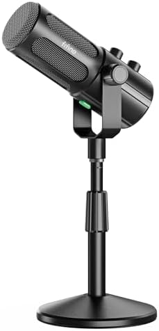 FIFINE Podcast Microphone  USB/XLR Vocal Dynamic Microphone for Streaming  Recording  Broadcast  Content Creator  Studio Mic for PC with Mute Button  Headphone Monitoring AmpliTank TANK6