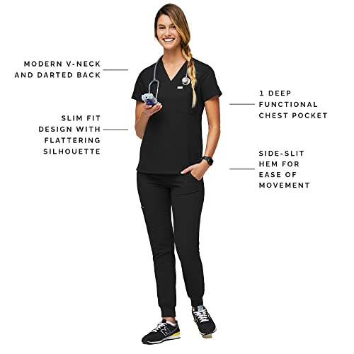 Talla XXS FIGS Catarina Scrub Tops for Women   Classic Fit  1 Pocket  Four Way Stretch  Anti Wrinkle