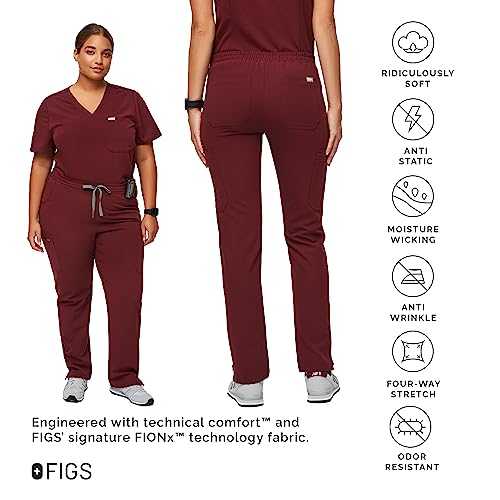 Talla XXS FIGS YOLA Skinny Scrub Pants for Women   Slim Fit  Straight Leg  11 Pockets 4 Way Stretch  Anti Wrinkle