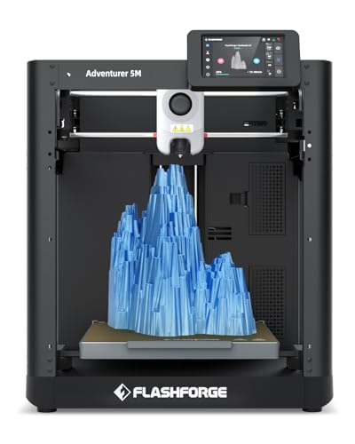 FLASHFORGE Impresora 3D AD5M, impresora CoreXY de alta velocidad de 23.622 in/s con nivelación automática de 1 clic, extrusora de accionamiento directo de alta temperatura, boquilla de intercambio