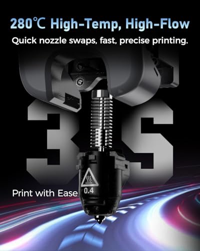 FLASHFORGE Impresora 3D AD5M, impresora CoreXY de alta velocidad de 23.622 in/s con nivelación automática de 1 clic, extrusora de accionamiento directo de alta temperatura, boquilla de intercambio