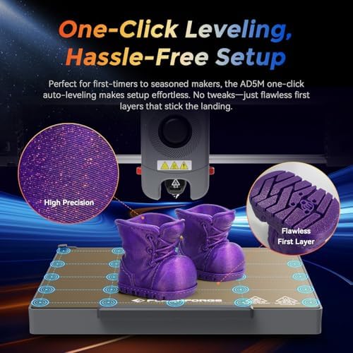 FLASHFORGE 3D Printer AD5M  1 Click Full Auto Calibration 600mm/s Fast Printing  CoreXY High Speed Precision with Every Layer  3S Quick Swap Nozzle  Customizable Enclosure  Build Volume 220 220 220mm