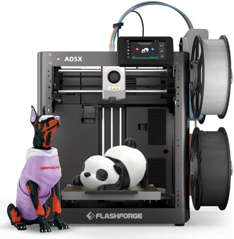 FLASHFORGE 3D Printer AD5X w/o Filament  IFS Multi Color Printing  CoreXY 600mm/s High Speed & Precision  Auto Calibration & Vibration Compensation  300  Direct Drive Extruder Unleash Your Creativity