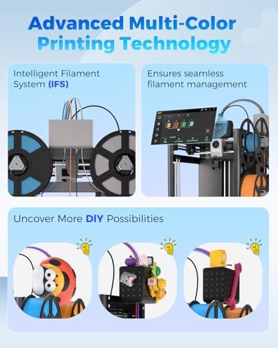 FLASHFORGE AD5X 3D Printer Multi Color 3D Printer with IFS Fully Auto Leveling with Max 600mm/s High Speed Printing and Max 300 C Nozzle Large Printing Size 220   220   220mm  AD5X