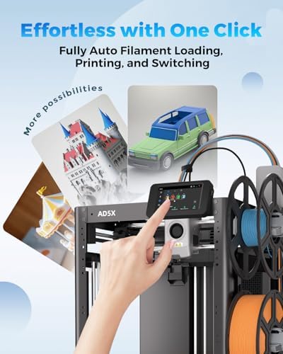 FLASHFORGE AD5X 3D Printer Multi Color 3D Printer with IFS Fully Auto Leveling with Max 600mm/s High Speed Printing and Max 300 C Nozzle Large Printing Size 220   220   220mm  AD5X