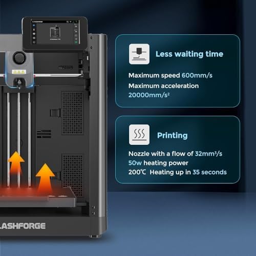 FLASHFORGE AD5X Multi Color 3D Printer 4 Colors with IFS  Fully Auto Leveling FDM 3D Printer with Max 600mm/s High Speed Printing and Max 300 C Nozzle  Large Printing Size 220   220   220mm