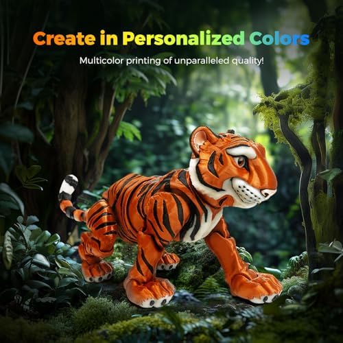 FLASHFORGE AD5X Multi Material 3D Printer 4 Color Printing  600mm/s Speed 1 Click Print with DIY IFS Creations  Full Auto Calibration & Filament Backup  AD5X  Multi Color Productivity Booster